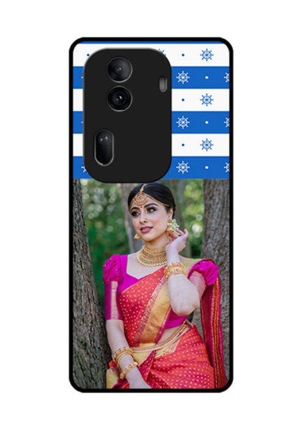 Oppo Reno 11 Pro 5G Custom Glass Phone Case - Snow Pattern Design