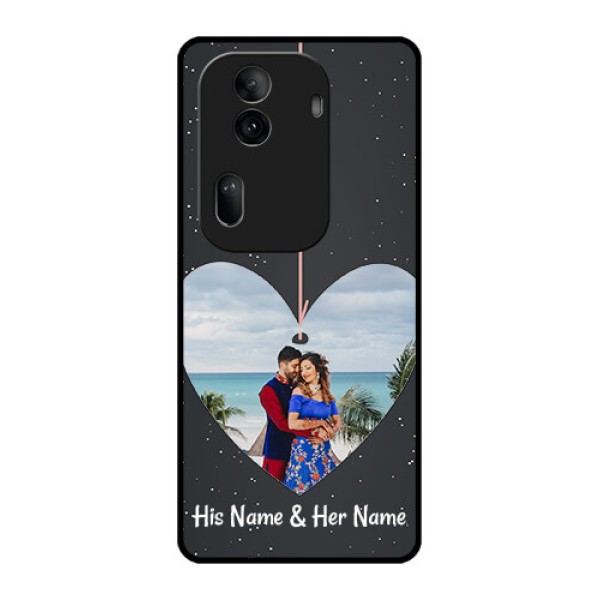 Oppo Reno 11 Pro 5G Custom Glass Phone Case - Hanging Heart Design