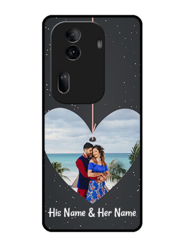 Custom Oppo Reno 11 Pro 5G Custom Glass Phone Case - Hanging Heart Design