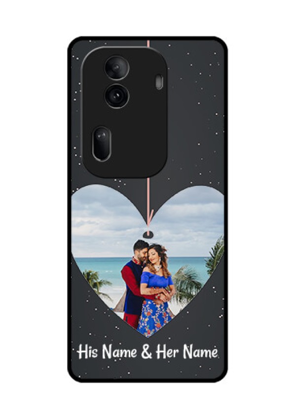 Oppo Reno 11 Pro 5G Custom Glass Phone Case - Hanging Heart Design
