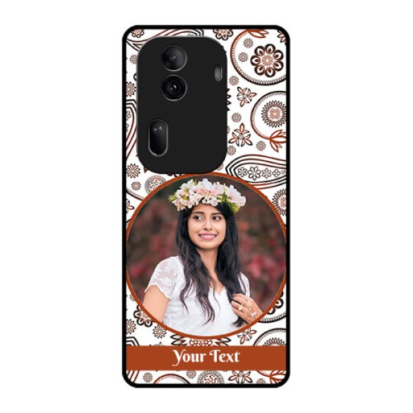 Oppo Reno 11 Pro 5G Custom Glass Phone Case - Abstract Flower Design