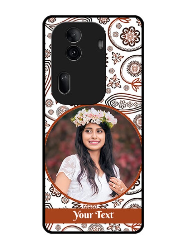 Custom Oppo Reno 11 Pro 5G Custom Glass Phone Case - Abstract Flower Design