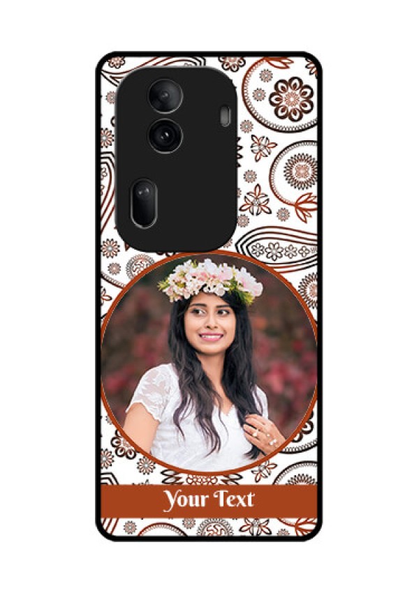 Oppo Reno 11 Pro 5G Custom Glass Phone Case - Abstract Flower Design