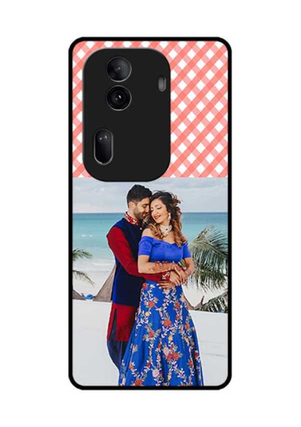 Oppo Reno 11 Pro 5G Custom Glass Phone Case - Pink Pattern Design