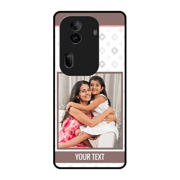 Oppo Reno 11 Pro 5G Custom Glass Phone Case - Simple Diamond Design