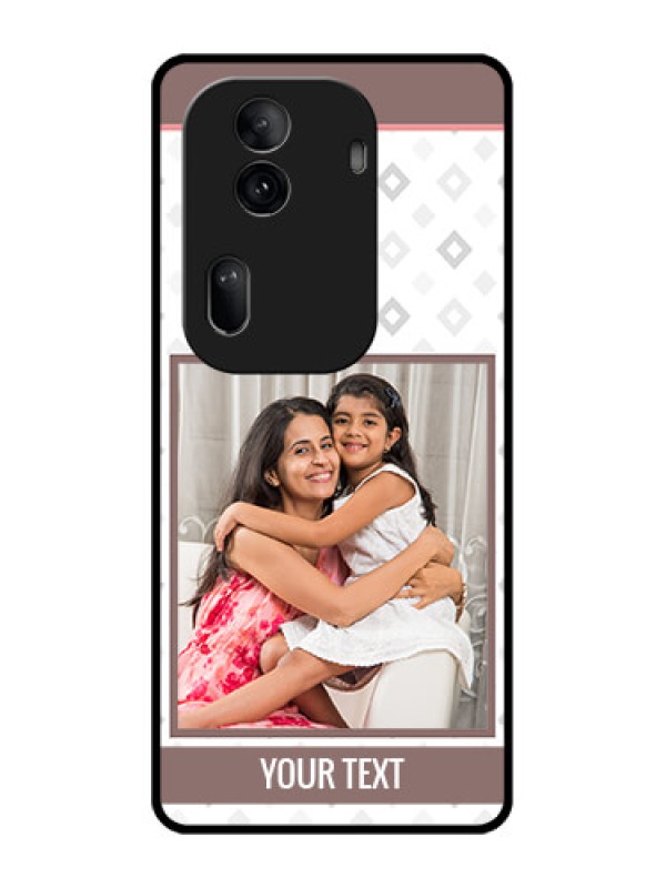 Custom Oppo Reno 11 Pro 5G Custom Glass Phone Case - Simple Diamond Design