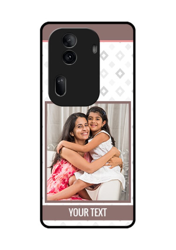 Oppo Reno 11 Pro 5G Custom Glass Phone Case - Simple Diamond Design