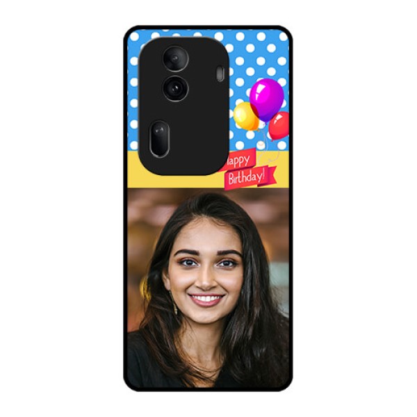 Oppo Reno 11 Pro 5G Custom Glass Phone Case - Happy Birthday Design