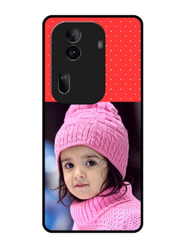 Custom Oppo Reno 11 Pro 5G Custom Glass Phone Case - Red Pattern Design