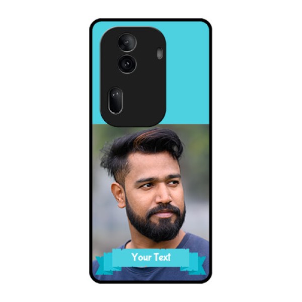 Oppo Reno 11 Pro 5G Custom Glass Phone Case - Blue Color Design Oppo Reno 11 Pro 5G Custom Glass Phone Case - Blue Color Design