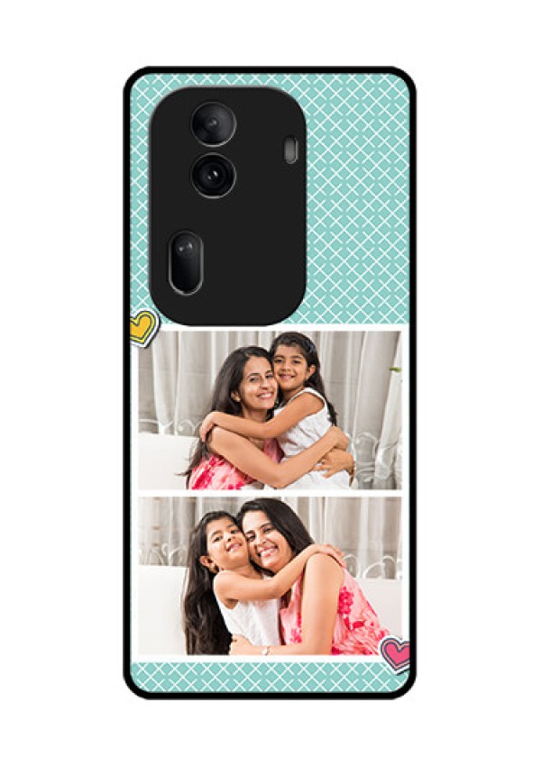 Oppo Reno 11 Pro 5G Custom Glass Phone Case - 2 Image Holder With Pattern Design