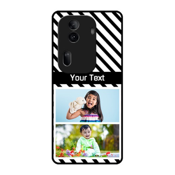 Oppo Reno 11 Pro 5G Custom Glass Phone Case - Black And White Stripes Design Oppo Reno 11 Pro 5G Custom Glass Phone Case - Black And White Stripes Design