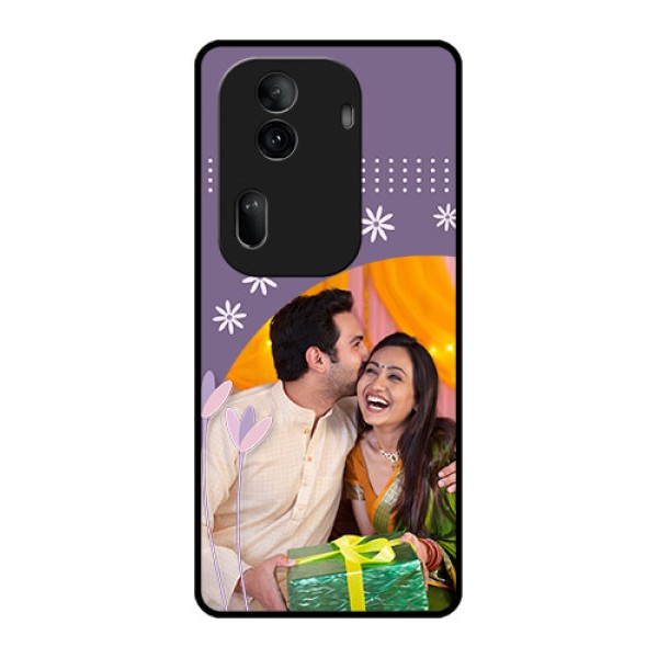 Oppo Reno 11 Pro 5G Custom Glass Phone Case - Lavender Flowers Design