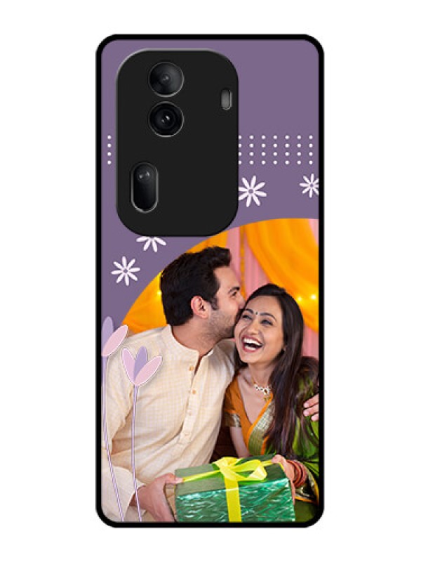 Custom Oppo Reno 11 Pro 5G Custom Glass Phone Case - Lavender Flowers Design