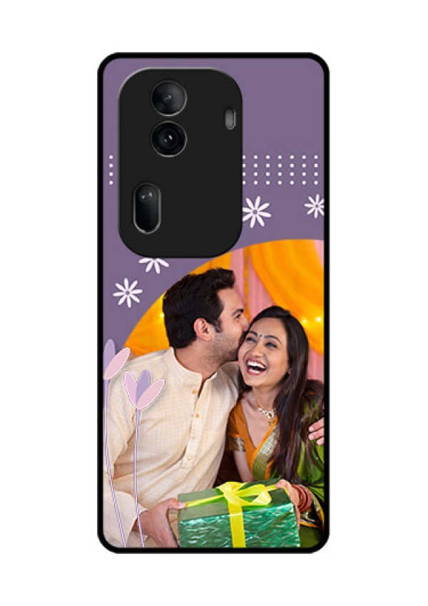 Oppo Reno 11 Pro 5G Custom Glass Phone Case - Lavender Flowers Design