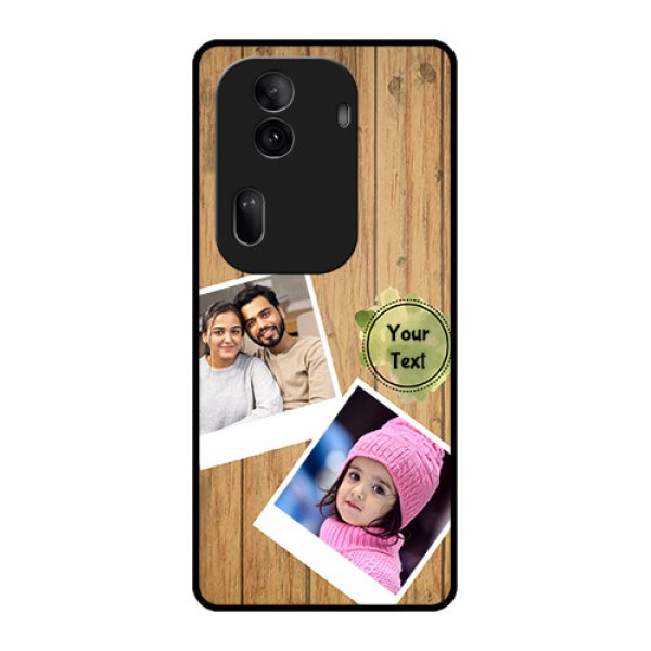 Oppo Reno 11 Pro 5G Custom Glass Phone Case - Wooden Texture Design