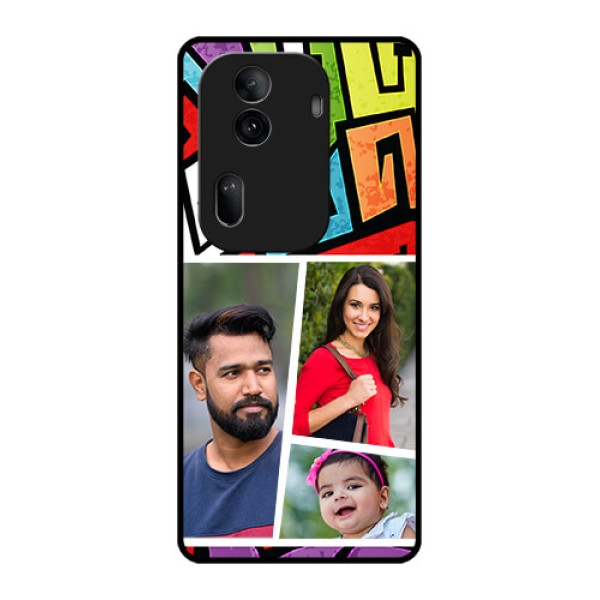 Oppo Reno 11 Pro 5G Custom Glass Phone Case - Graffiti Pattern Design