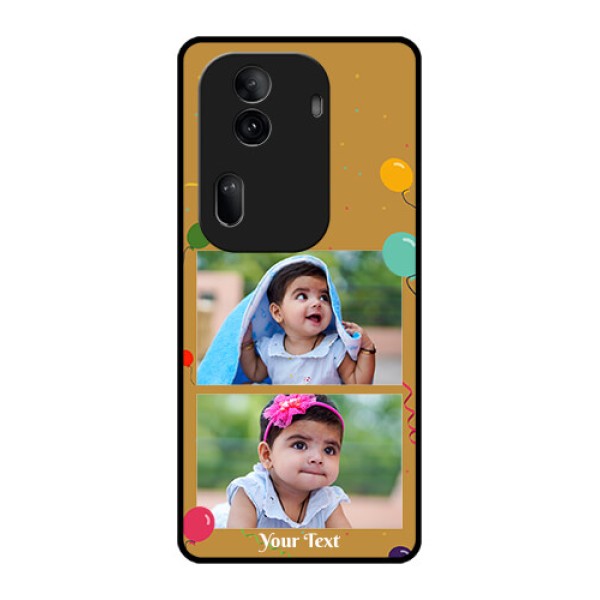 Oppo Reno 11 Pro 5G Custom Glass Phone Case - Image Holder With Birthday Celebrations Design Oppo Reno 11 Pro 5G Custom Glass Phone Case - Image Holder With Birthday Celebrations Design