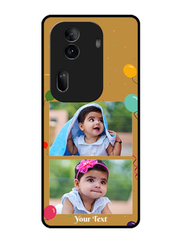 Custom Oppo Reno 11 Pro 5G Custom Glass Phone Case - Image Holder With Birthday Celebrations Design