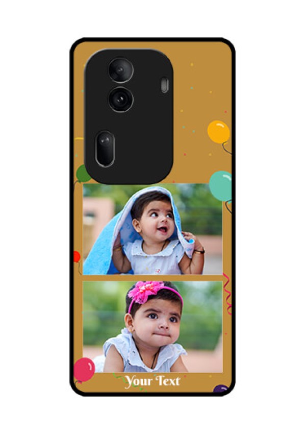 Oppo Reno 11 Pro 5G Custom Glass Phone Case - Image Holder With Birthday Celebrations Design