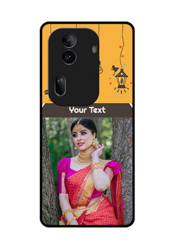Oppo Reno 11 Pro 5G Custom Glass Phone Case - With Family Picture And Icons