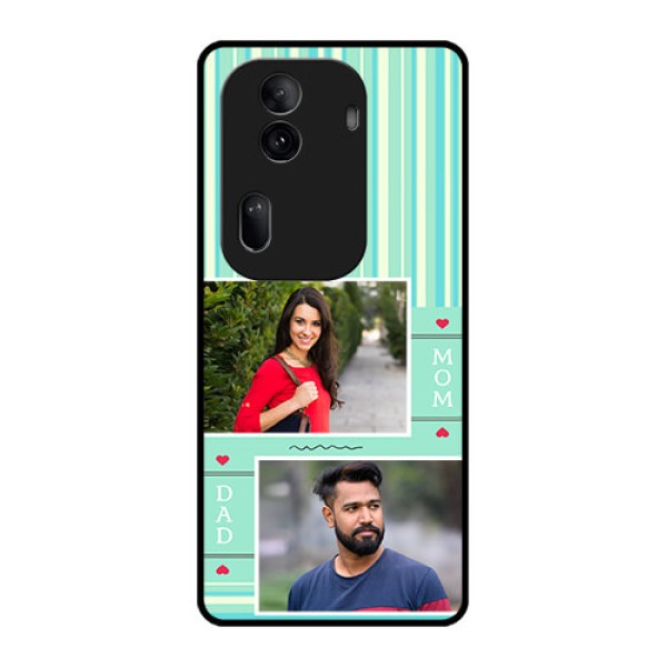 Oppo Reno 11 Pro 5G Custom Glass Phone Case - Mom & Dad Pic Design