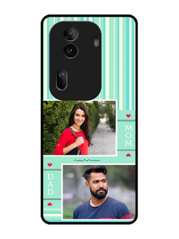 Custom Oppo Reno 11 Pro 5G Custom Glass Phone Case - Mom & Dad Pic Design