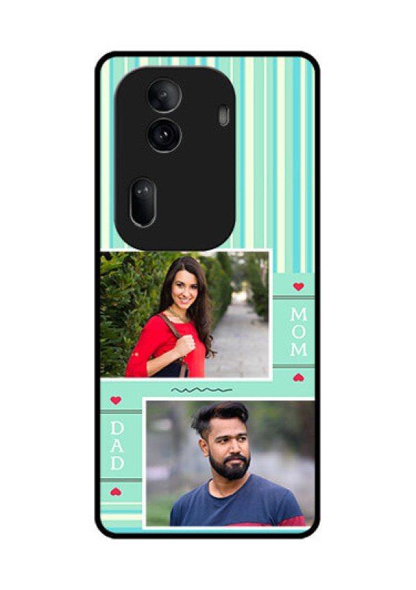 Oppo Reno 11 Pro 5G Custom Glass Phone Case - Mom & Dad Pic Design