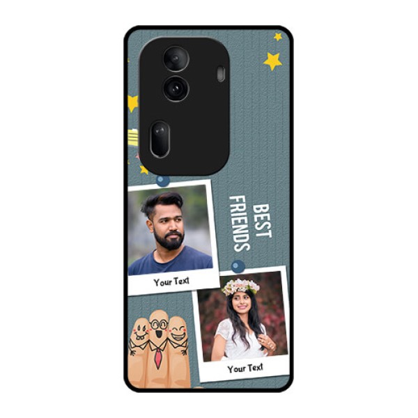 Oppo Reno 11 Pro 5G Custom Glass Phone Case - Sticky Frames And Friendship Design Oppo Reno 11 Pro 5G Custom Glass Phone Case - Sticky Frames And Friendship Design