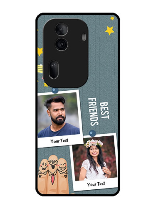 Custom Oppo Reno 11 Pro 5G Custom Glass Phone Case - Sticky Frames And Friendship Design