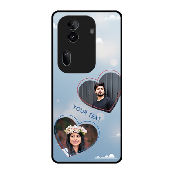 Oppo Reno 11 Pro 5G Custom Glass Phone Case - Blue Color Couple Design