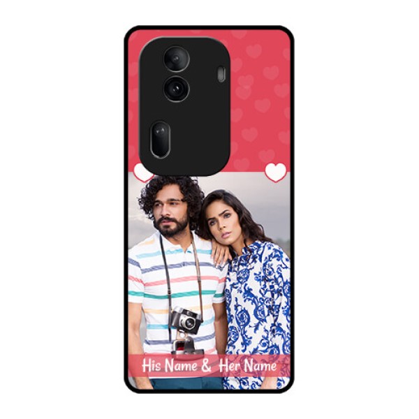 Oppo Reno 11 Pro 5G Custom Glass Phone Case - Simple Love Design