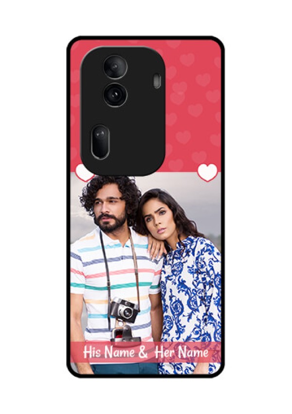Oppo Reno 11 Pro 5G Custom Glass Phone Case - Simple Love Design