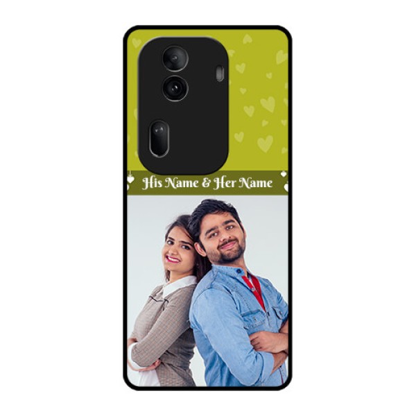 Oppo Reno 11 Pro 5G Custom Glass Phone Case - You & Me Heart Design