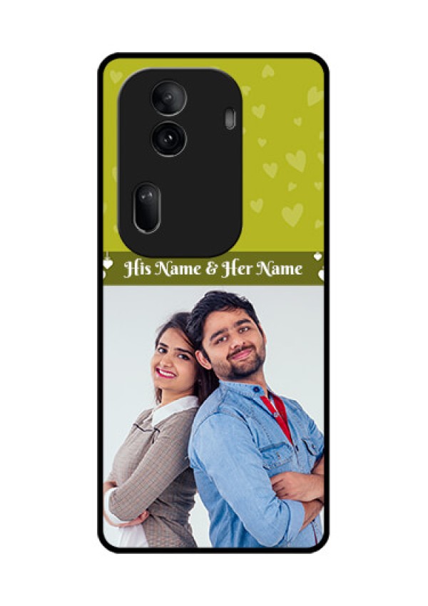 Oppo Reno 11 Pro 5G Custom Glass Phone Case - You & Me Heart Design