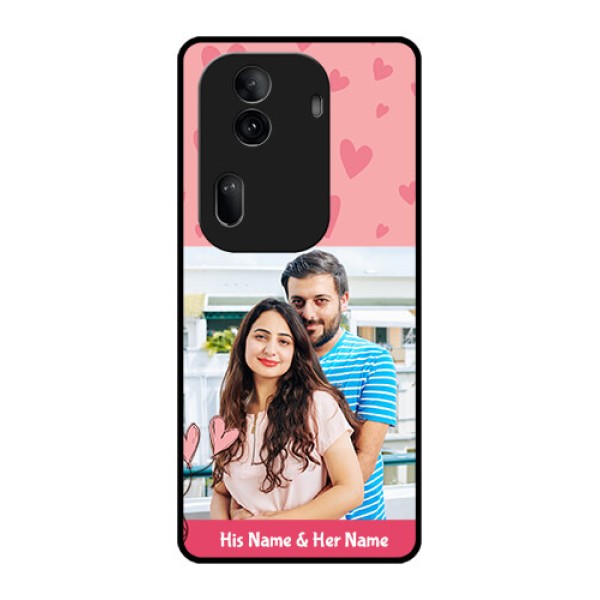 Oppo Reno 11 Pro 5G Custom Glass Phone Case - Love Design Peach Color Oppo Reno 11 Pro 5G Custom Glass Phone Case - Love Design Peach Color