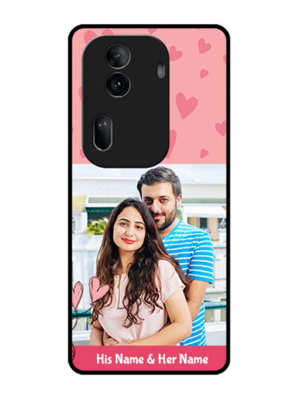 Custom Oppo Reno 11 Pro 5G Custom Glass Phone Case - Love Design Peach Color