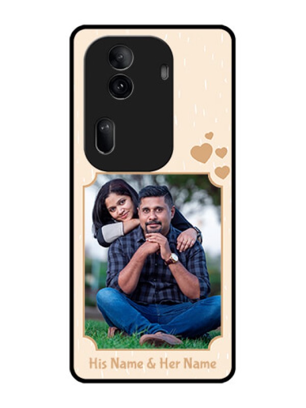 Custom Oppo Reno 11 Pro 5G Custom Glass Phone Case - With Confetti Love Design