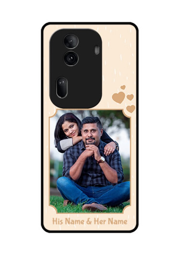 Oppo Reno 11 Pro 5G Custom Glass Phone Case - With Confetti Love Design