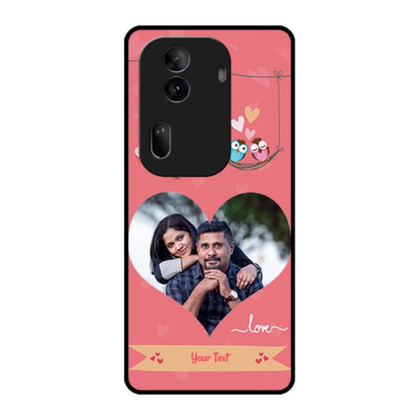 Oppo Reno 11 Pro 5G Custom Glass Phone Case - Peach Color Love Design Oppo Reno 11 Pro 5G Custom Glass Phone Case - Peach Color Love Design