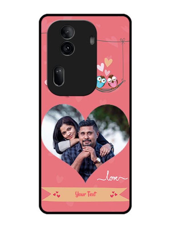 Custom Oppo Reno 11 Pro 5G Custom Glass Phone Case - Peach Color Love Design