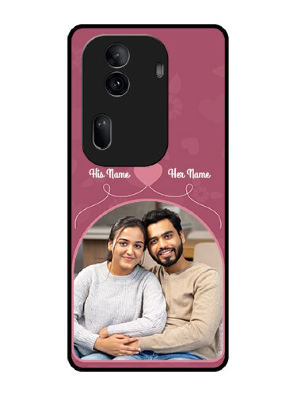 Custom Oppo Reno 11 Pro 5G Custom Glass Phone Case - Love Floral Design