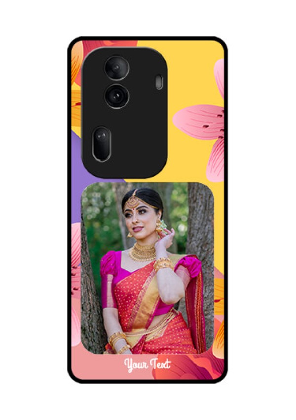 Oppo Reno 11 Pro 5G Custom Glass Phone Case - 3 Image With Vintage Floral Design