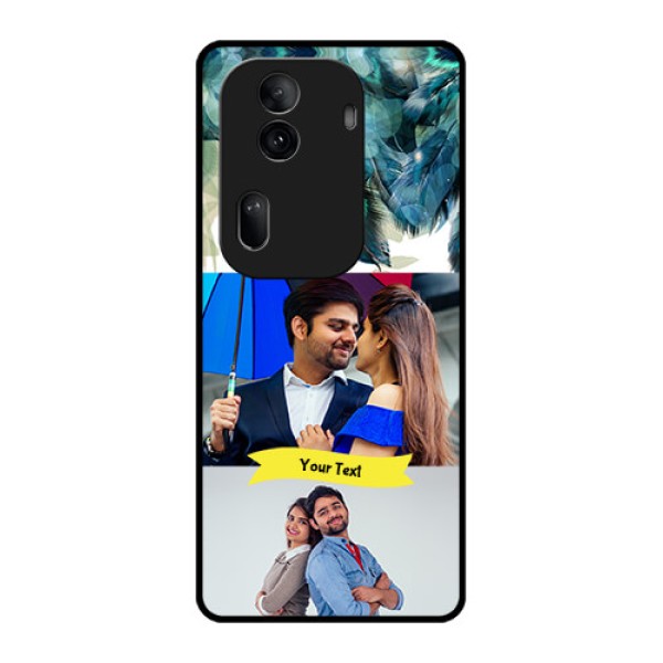 Oppo Reno 11 Pro 5G Custom Glass Phone Case - Image With Boho Peacock Feather Design Oppo Reno 11 Pro 5G Custom Glass Phone Case - Image With Boho Peacock Feather Design