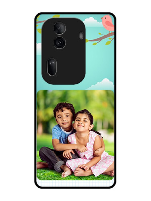 Custom Oppo Reno 11 Pro 5G Custom Glass Phone Case - Doodle Love Design