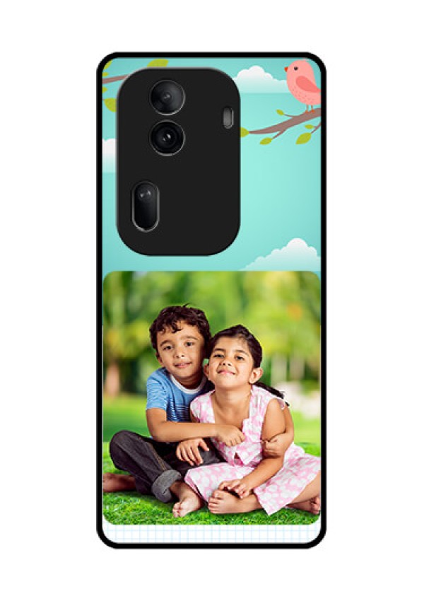 Oppo Reno 11 Pro 5G Custom Glass Phone Case - Doodle Love Design