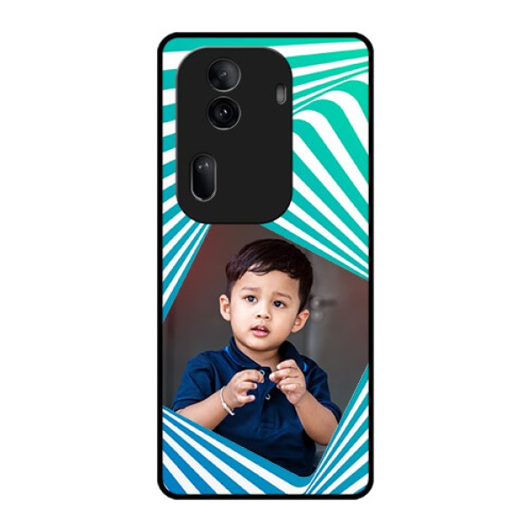 Oppo Reno 11 Pro 5G Custom Glass Phone Case - Abstract Spiral Design