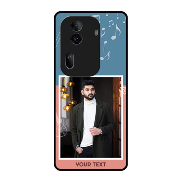 Oppo Reno 11 Pro 5G Custom Glass Phone Case - With Color Musical Note Design Oppo Reno 11 Pro 5G Custom Glass Phone Case - With Color Musical Note Design