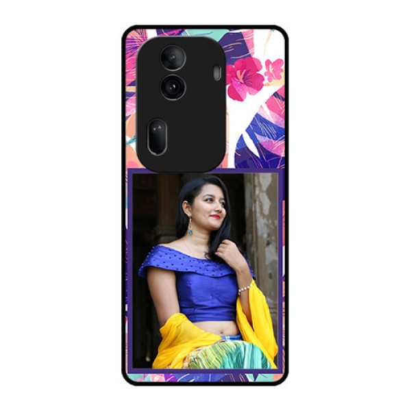 Oppo Reno 11 Pro 5G Custom Glass Phone Case - Abstract Floral Design