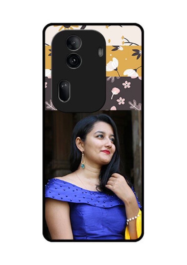 Oppo Reno 11 Pro 5G Custom Glass Phone Case - Stylish Floral Design